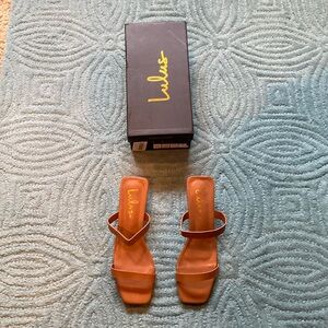 Lulus Fallyn Naked Mocha colored sandals. Size 9. New in the box.
